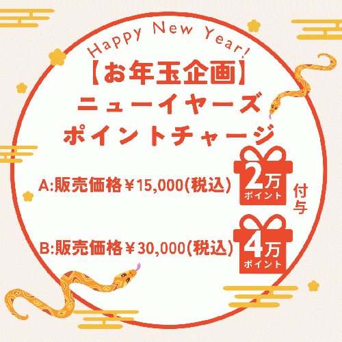 ★お年玉企画『ニューイヤーズポイントチャージ』★