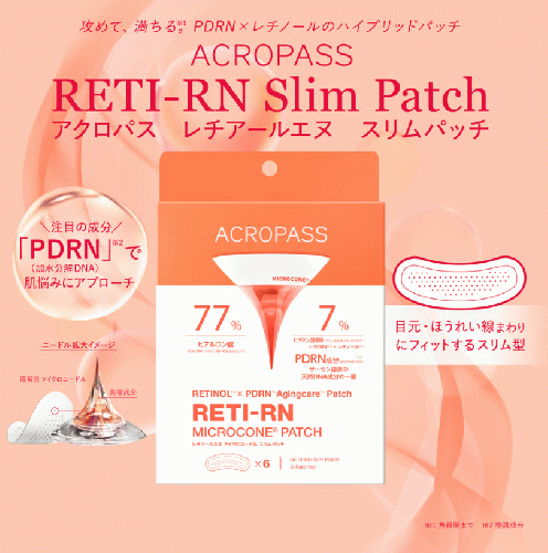 acropass【PDRN×レチノール配合！】レチアールエヌ スリムパッチ（目元・ほうれい線用）