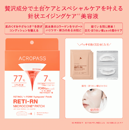 acropass【PDRN×レチノール配合！】レチアールエヌ スリムパッチ（目元・ほうれい線用）