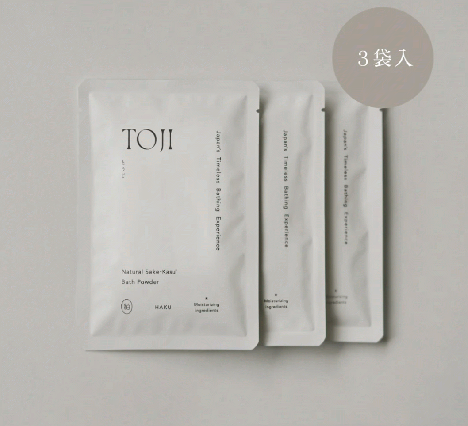 TOJI 酒粕バスパウダー 粕 -HAKU- 3包入り