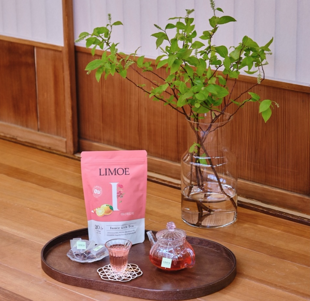【LIMOE】韓国美容系インフルエンサーJさん監修！Inner with Tea 韓国オーガニック＆ノンカフェインティー 